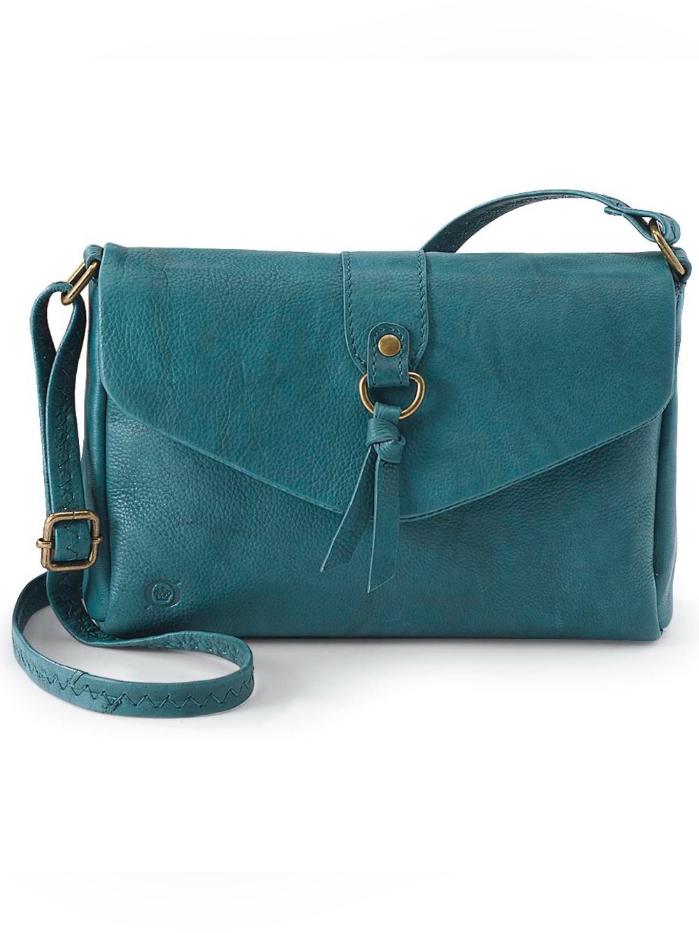 NWOT! Genuine Leather Everyday Envelope Crossbody/Shoulder Bag, “Mineral Blue”